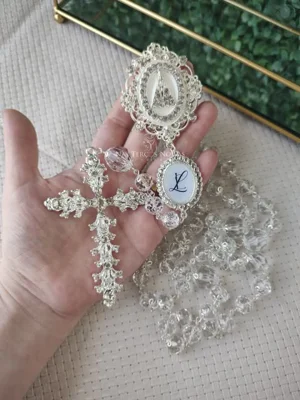 Terço Cristal com Monograma
